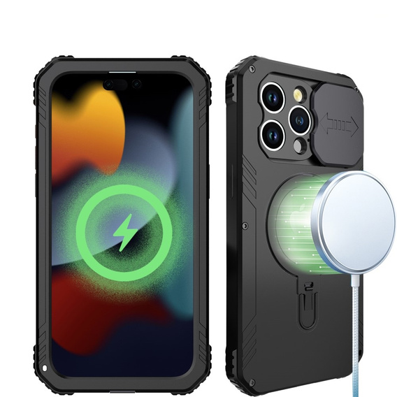 Чохол для iPhone 15 Pro Max, DefenderMag, чорний