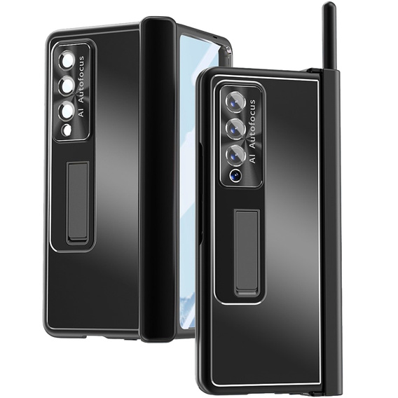 Чехол со стеклом для Samsung Galaxy Z Fold 4 5G, Premium Alloy, Black