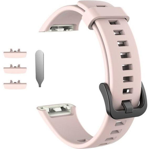 Силиконовый ремешок для Huawei Band 6 / Honor Band 6, Sand Pink
