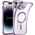 Чохол для iPhone 14 Pro Max, Electro MagSafe, фіолетовий + Скло на екран