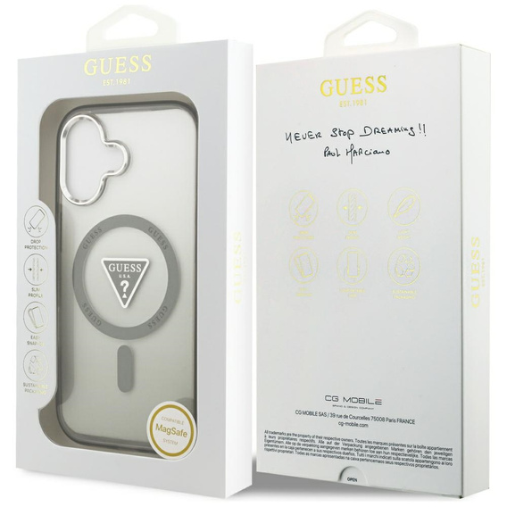 Чехол GUESS IML Gradient Triangle Logo MagSafe для iPhone 17