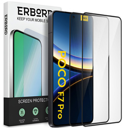 2x Закаленное стекло для Samsung Galaxy A15 4G / A15 5G / M15, ERBORD 3D на весь экран