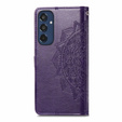 Откидной чехол для Samsung Galaxy M35, Mandala, фиолетовый