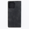 Чехол для iPhone 15 Pro, ERBORD Vintage, бумажник с клапаном, чёрный