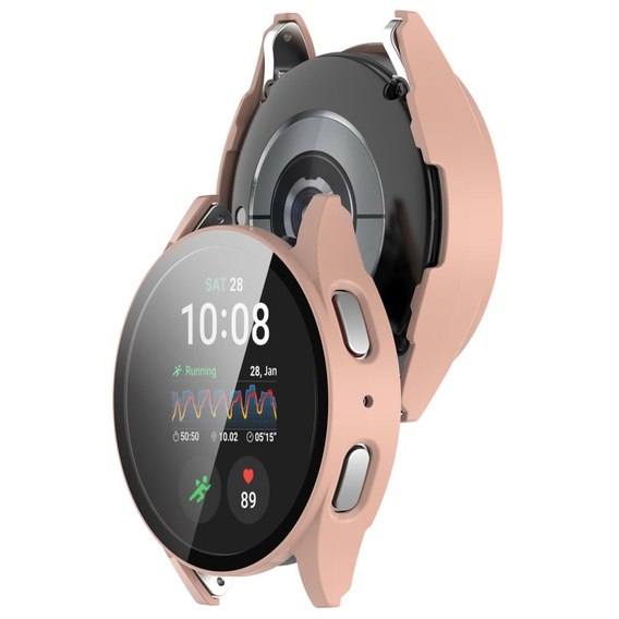 Чохол з інтегрованим склом для Samsung Galaxy Watch6 44 мм, рожевий rose gold