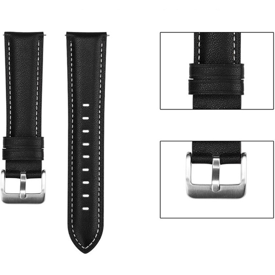 Шкіряний ремінець для Samsung Galaxy Watch 42mm - Black