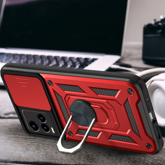 Чохол NOX Camera Slide Vivo Y21/Y21s/Y33s, CamShield Slide, червоний