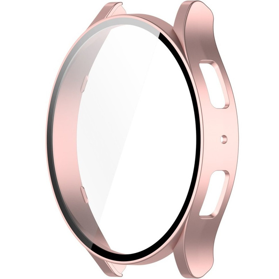 Чохол з інтегрованим склом для Samsung Galaxy Watch6 44 мм, рожевий rose gold