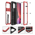 Броньований чохол для iPhone 14 Pro, Metal Hybrid, червоний