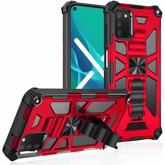 Чехол до Samsung Galaxy A03s, Armor Kickstand, красный