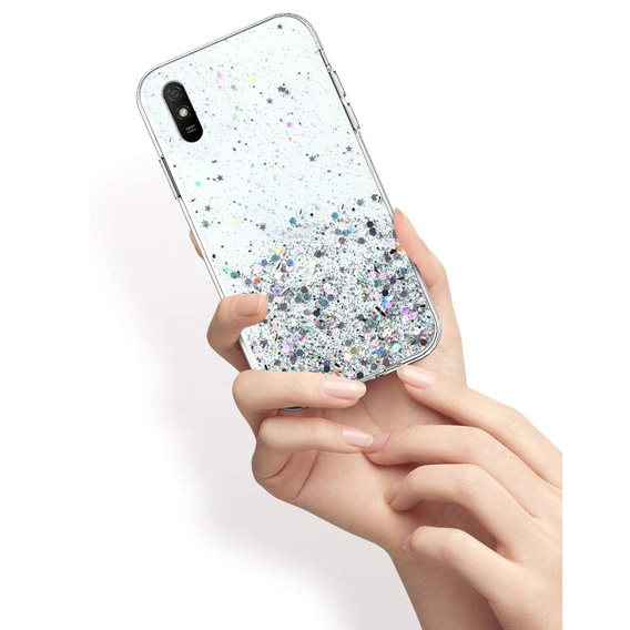 Чoхол до Xiaomi Redmi 9A, Glittery, прозорий
