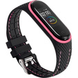 Силиконовый ремешок для Xiaomi Mi Band 5/6/7/7 NFC, Black/Pink