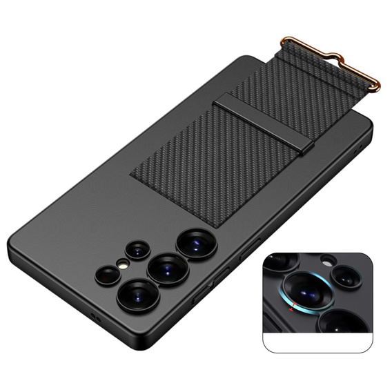 Чoхол до Samsung Galaxy S25 Ultra, GKK Strap Case, carbon чорний