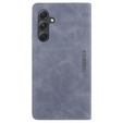 Чохол для Samsung Galaxy A54, ERBORD Vintage, гаманець з клапаном, сірий