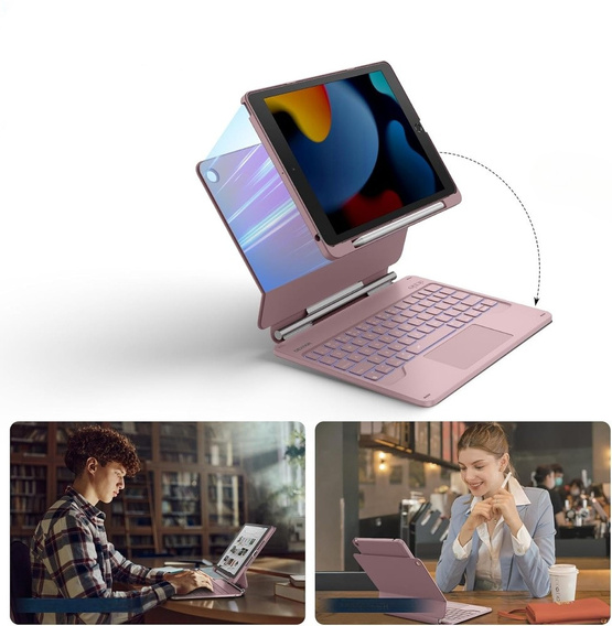 Чехол-клавиатура для iPad 7/8/9 10.2, Dexnor Magnetic Keyboard Touchpad, чёрный