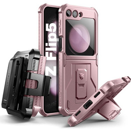 Бронированный чехол для Samsung Galaxy Z Flip 5 5G, Dexnor Clip Holder, розовый