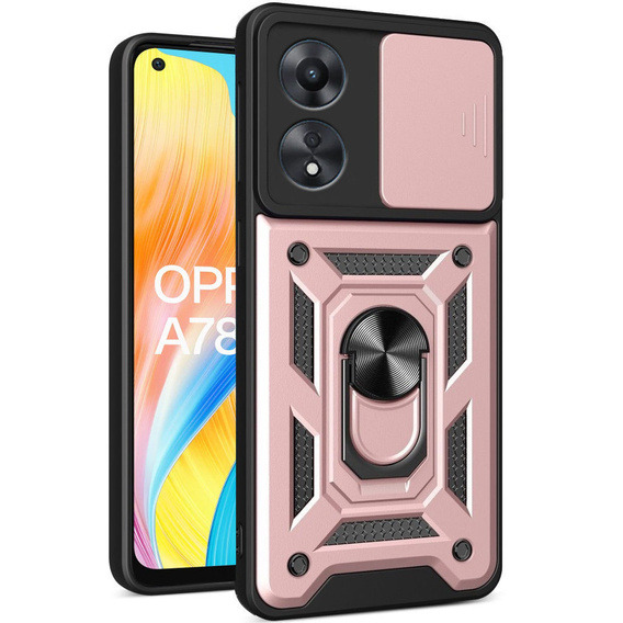 Чохол NOX Camera Slide Oppo A78 4G, CamShield Slide, рожевий rose gold