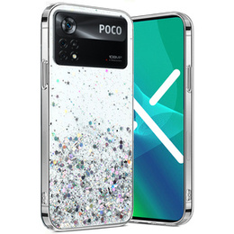 Чoхол до Xiaomi Poco X4 Pro 5G, Glittery, прозорий