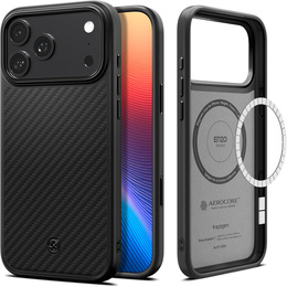 Чохол Spigen Enzo Aramid MagSafe для iPhone 17 Pro Max, вугільний чорний