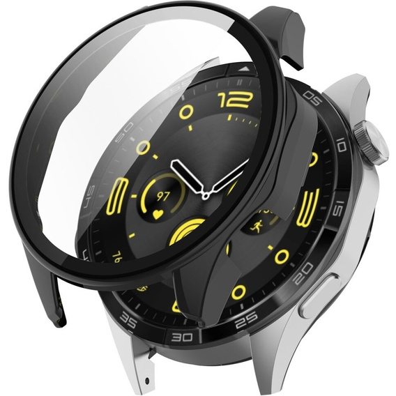Чехол 2 в 1 + закаленное стекло для Huawei Watch GT 4 46mm, чёрный