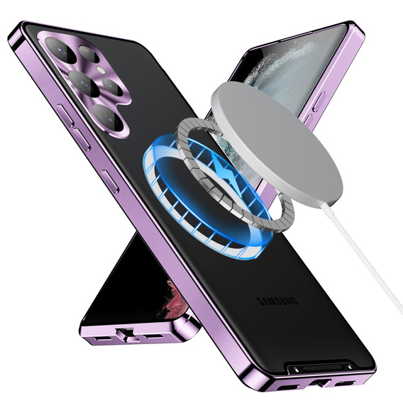 Защитный чехол для камеры Samsung Galaxy S23 Ultra, CamShield MagSafe, прозрачный / фиолетовый