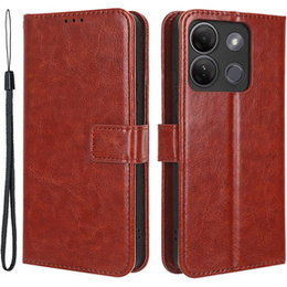 Футляр з клапаном для Infinix Smart 7 HD 4G, Crazy Horse Wallet, коричневий