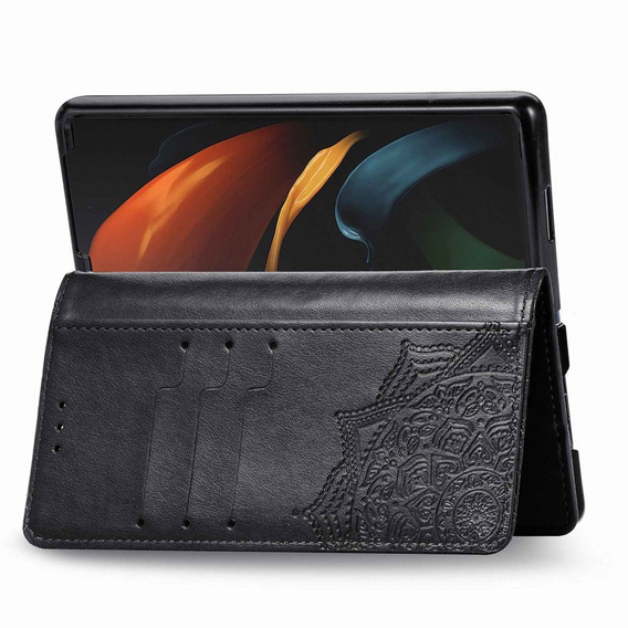 Чохол-книжка для Samsung Galaxy Z Fold 4 5G, Mandala, чорний