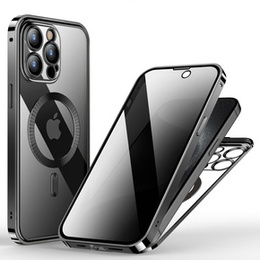 Чохол для iPhone 15 Pro Max, Privacy Dual Glass, для MagSafe, чорний
