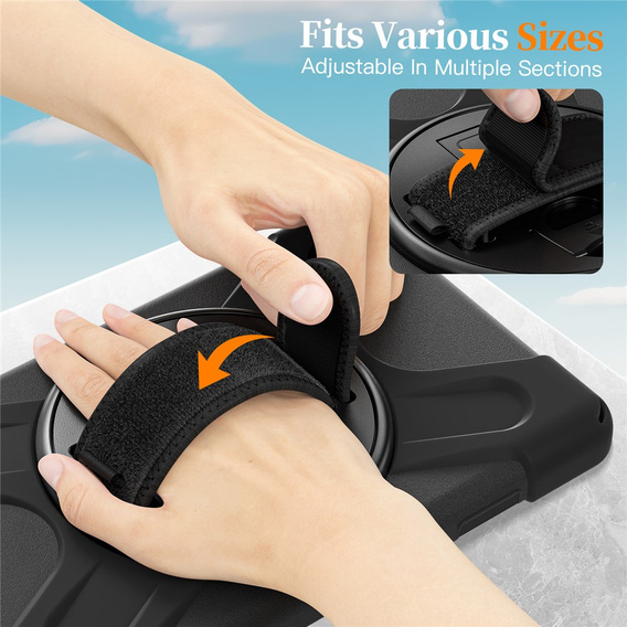 Бронированный чехол с подставкой и ремнем через плечо для Samsung Galaxy Tab A11