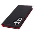 Откидной чехол для Samsung Galaxy A25 5G, Litchi Skin Grain, чёрный