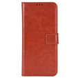 Откидной чехол для Xiaomi Redmi A1 4G / A2 4G, Crazy Horse Wallet, коричневый