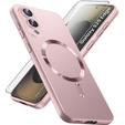 Чехол для Samsung Galaxy S25 Edge, ColorMag, для MagSafe, розовый + закаленное стекло 9H