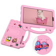 Детский чехол для Samsung Galaxy Tab A7 Lite 8.7 T220/T225, Cute Patterns, с подставкой, розовый