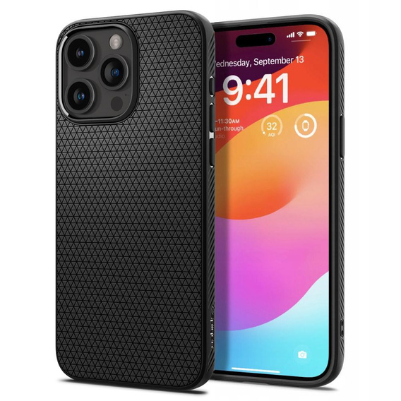 Чехол Spigen до iPhone 14 Pro Max, Liquid Air, чёрный