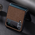 Чохол для Samsung Galaxy Z Flip4 5G, Cloth Texture, Brown