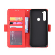 Футляр з клапаном для Xiaomi Redmi Note 8T, Card Slot, червоний
