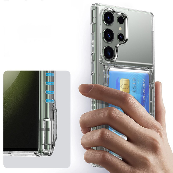 Чехол для Samsung Galaxy S24 Ultra, Card Holder, прозрачный