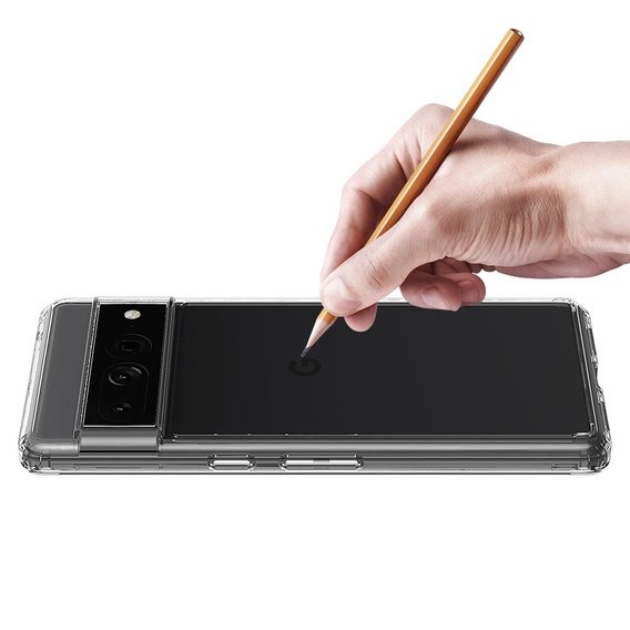 Чехол до Google Pixel 7 Pro, Fusion Hybrid, прозрачный