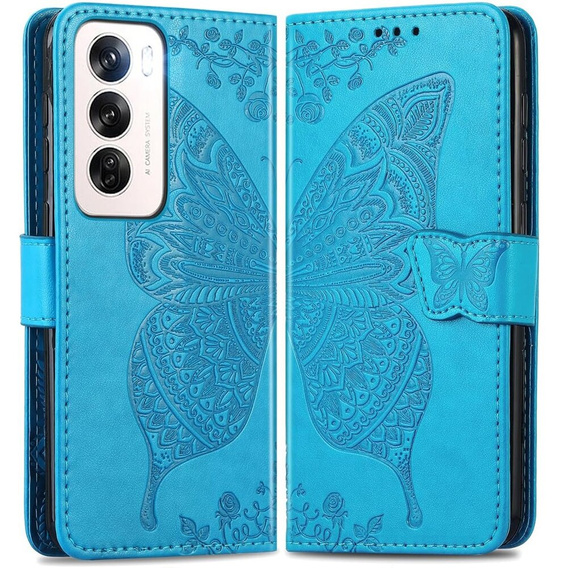 Чохол-книжка для Oppo Reno 12 Pro, Butterfly, м'яти