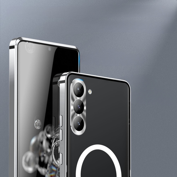 Захисний чохол для камери Samsung Galaxy S23, CamShield MagSafe, прозорий / сріблястий