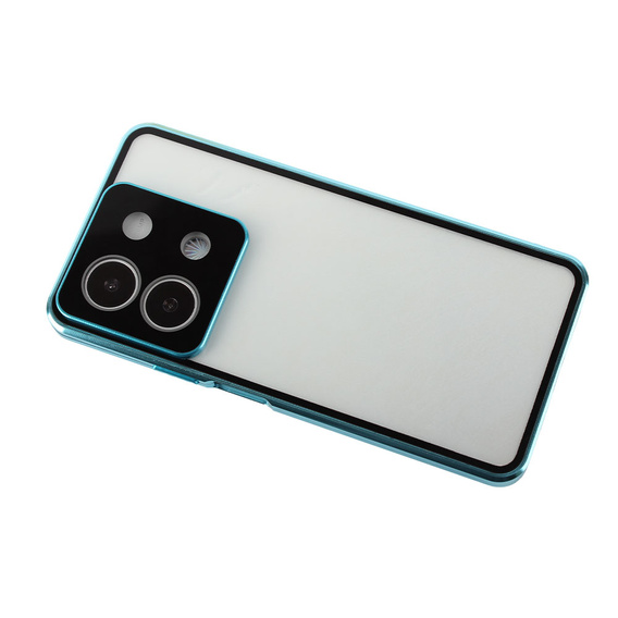 Чехол для Xiaomi Redmi Note 13 5G, Magnetic Dual Glass, синий