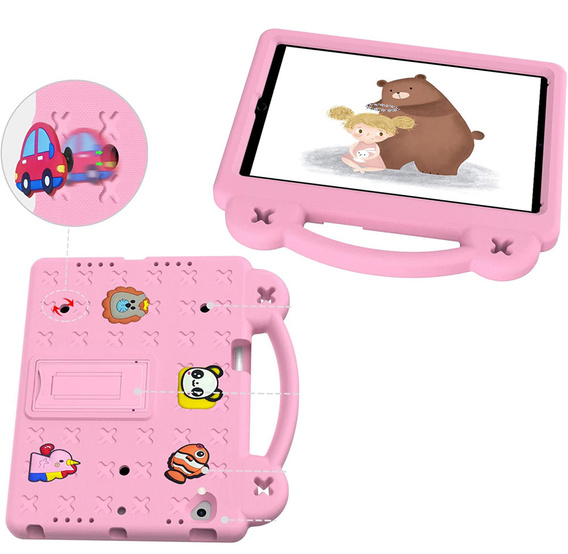 Дитячий чохол для планшета Lenovo Tab M10 X505F X605F / Tab P10-X705F/L / Huawei T5 10.1, Cute Patterns, з підставкою, рожевий