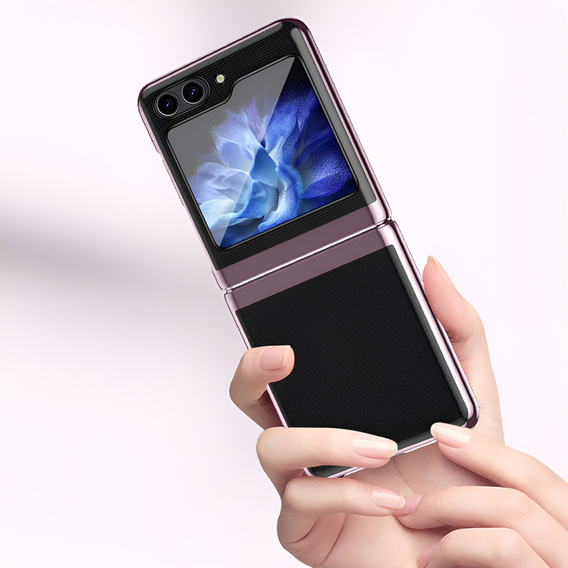 Чехол для Samsung Galaxy Z Flip7 FE / Z Flip6, PC Case, прозрачный / розовый