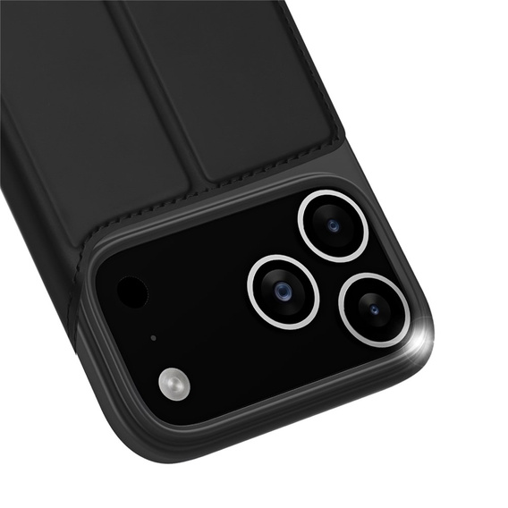 Чехол Dux Ducis для iPhone 17 Pro Max, Skin Pro, с клапаном, со слотом для карт, черный