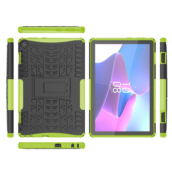 Чохол для Lenovo Tab M10 10.1 Gen 3, Tire Armor, чорний / зелений