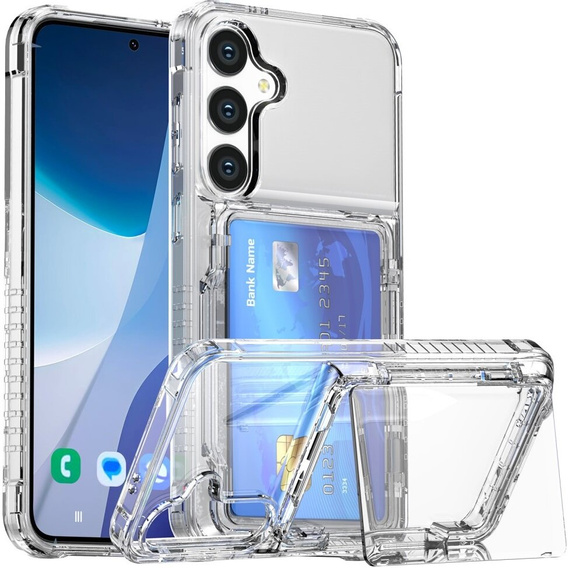 Чехол для Samsung Galaxy S24+ Plus, Card Holder, прозрачный