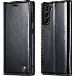 Флип-кейс CASEME для Samsung Galaxy S21 FE, Waxy Textured, чёрный