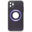 Чoхол до MagSafe до iPhone 12, Hole for Apple Logo, фіолетовий