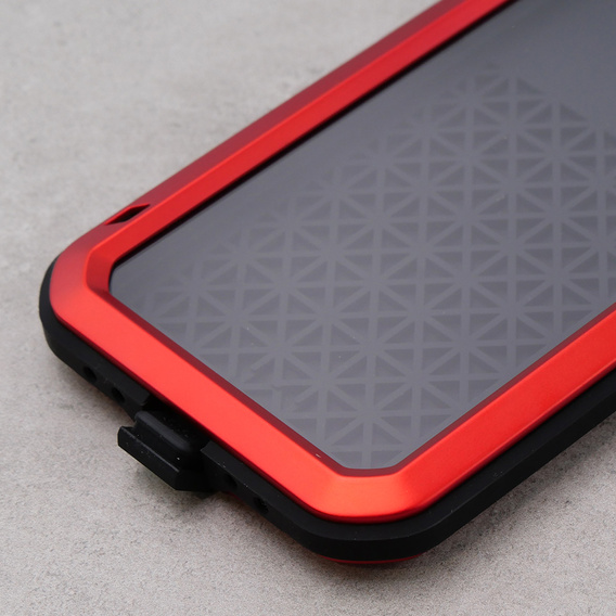 Чехол Love Mei до iPhone 12, armored with glass, красный