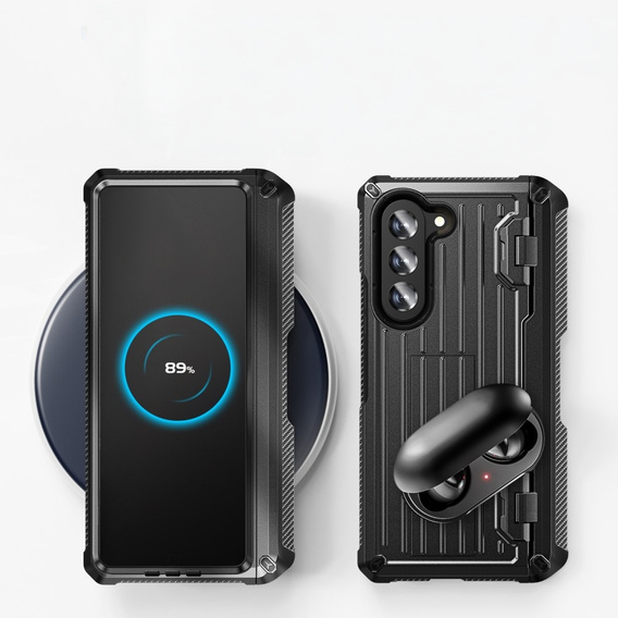 Чохол для Samsung Galaxy Z Fold5 5G, Kickstand, з підставкою та захистом екрану, чорний